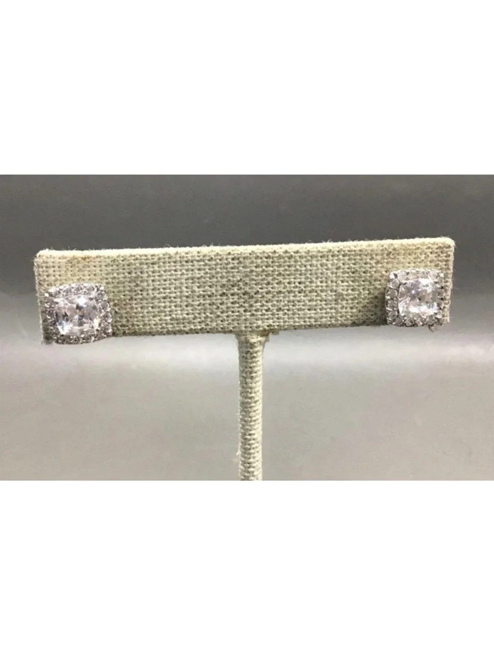 EUC Tacori 925 Sterling Silver Cubic Zirconia Halo Stud Earrings